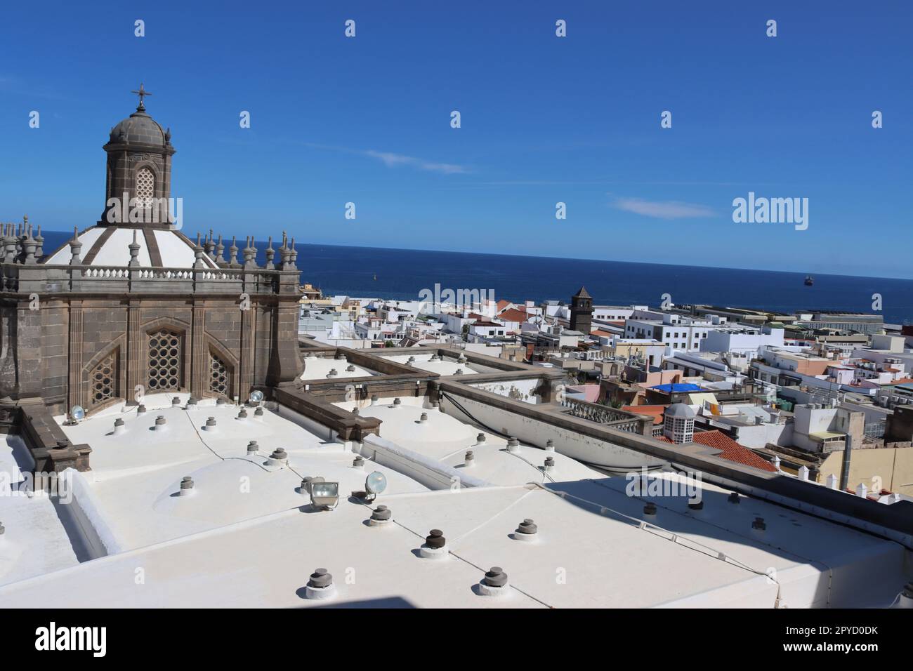 Blick vom Kirchturm der Santa Ana Kathedrale Ã¼ber Las Palmas Stock Photo