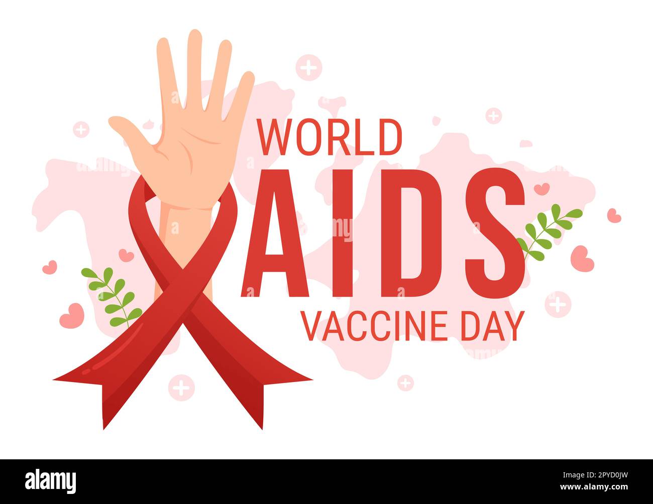 World Aids Vaccine Day Illustration to Prevention and Awareness Health Care in Flat Cartoon Hand Drawn for Web Banner or Landing Page Templates Stock Photo