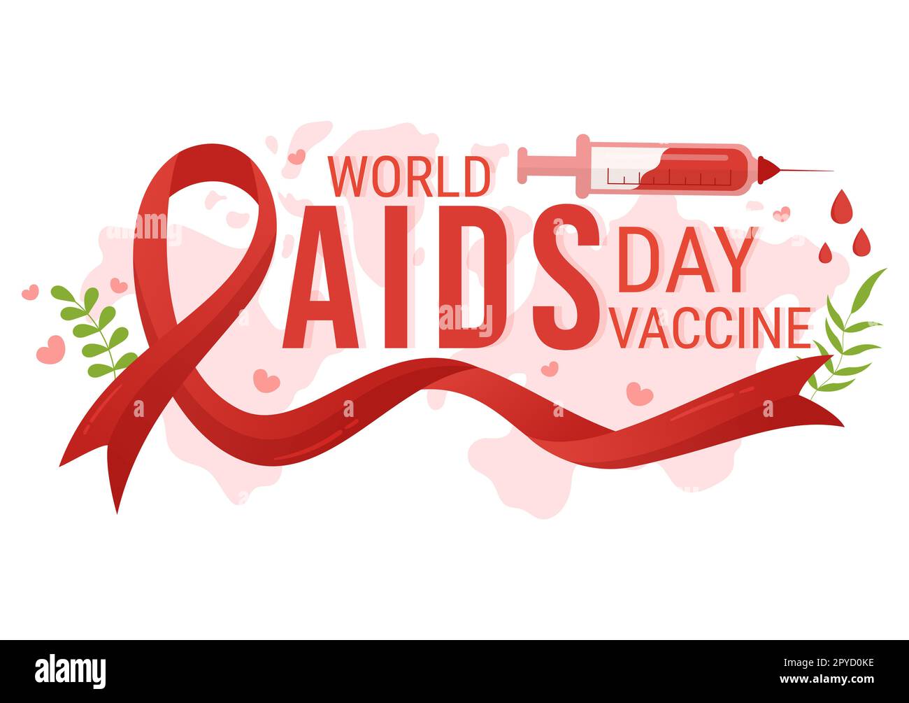 World Aids Vaccine Day Illustration to Prevention and Awareness Health Care in Flat Cartoon Hand Drawn for Web Banner or Landing Page Templates Stock Photo