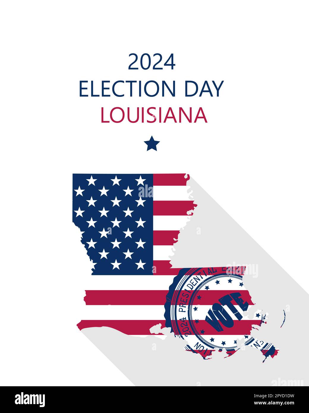 2024 United States of America Presidential Election Louisiana vector ...