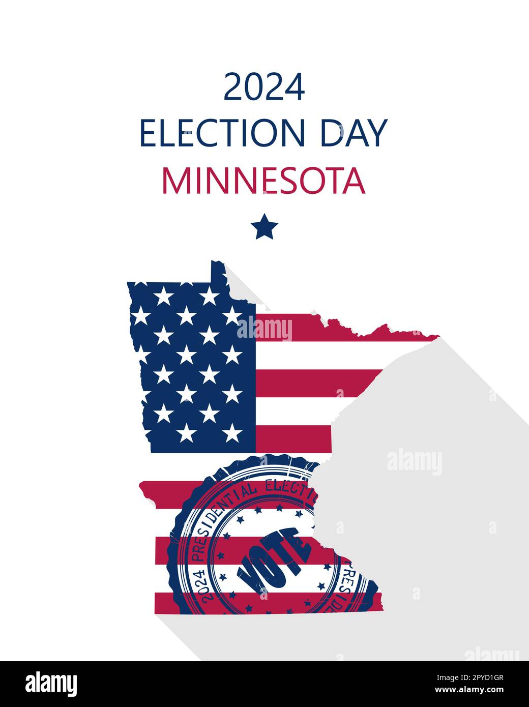 2024 United States of America Presidential Election Minnesota vector ...