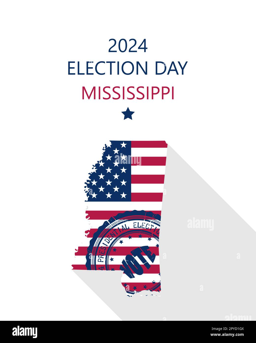 2024 United States of America Presidential Election Mississippi vector