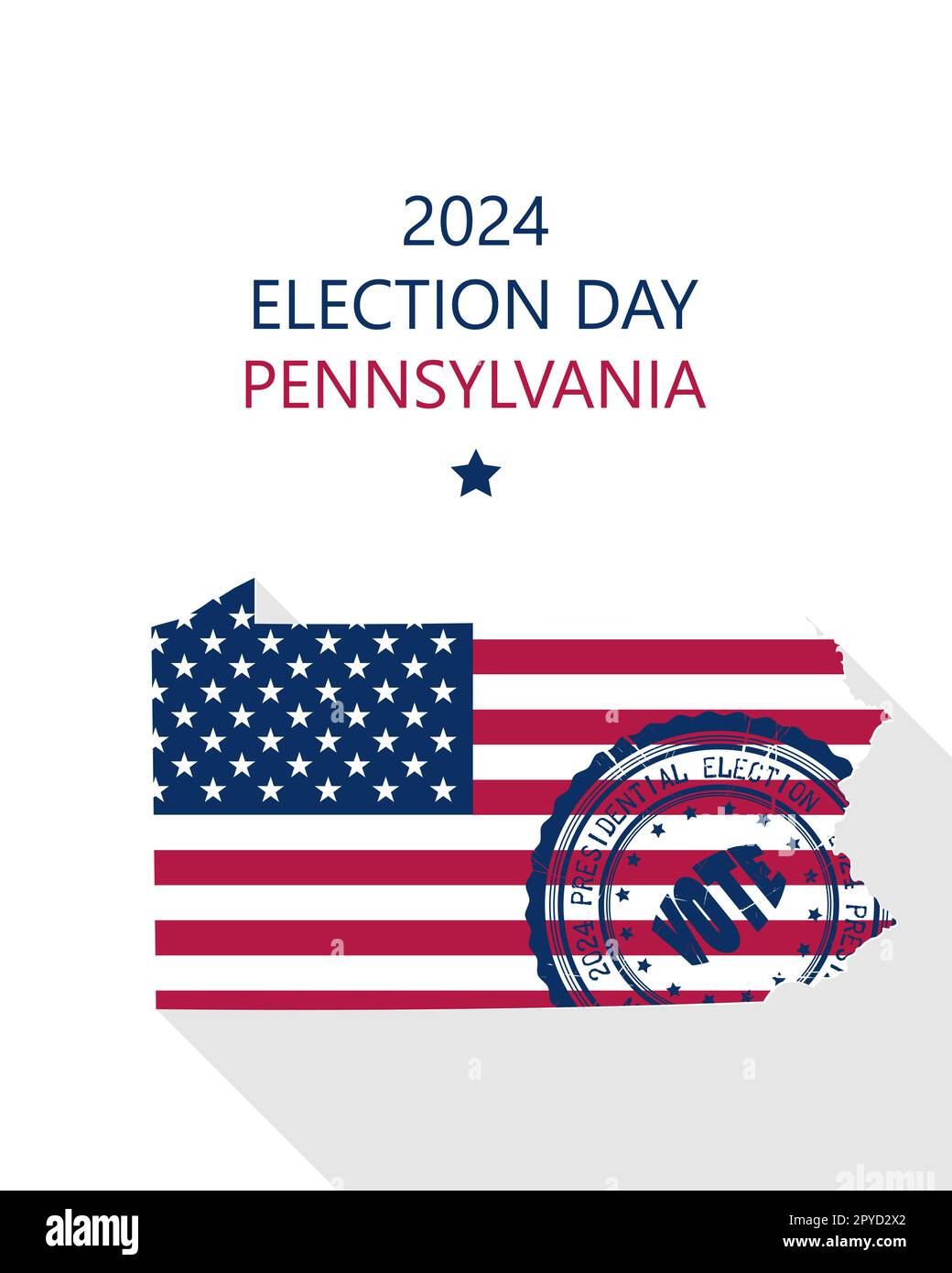 2024 United States of America Presidential Election Pennsylvania vector