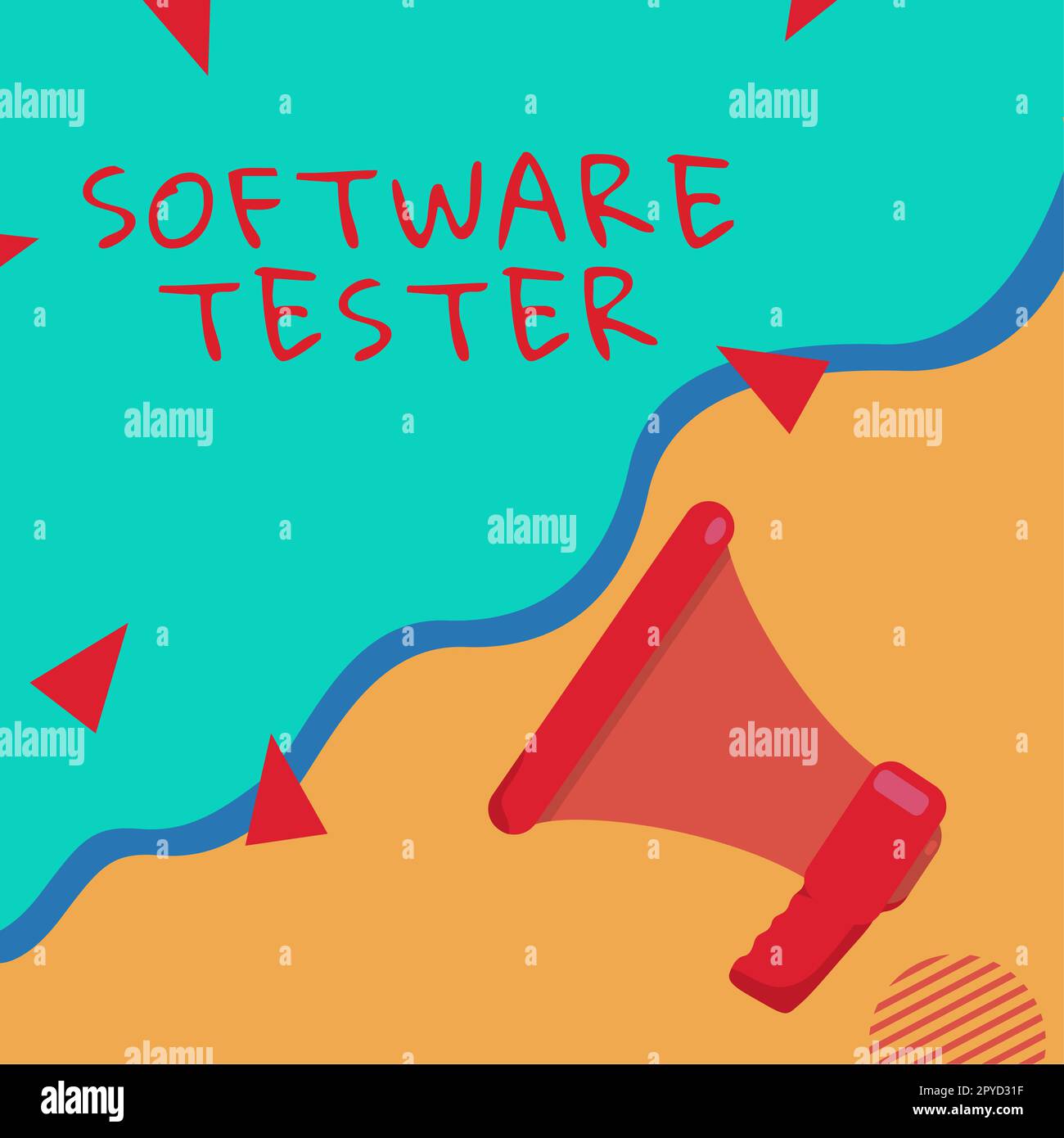 Text showing inspiration Software Tester. Business showcase implemented to protect software against malicious attack Stock Photo