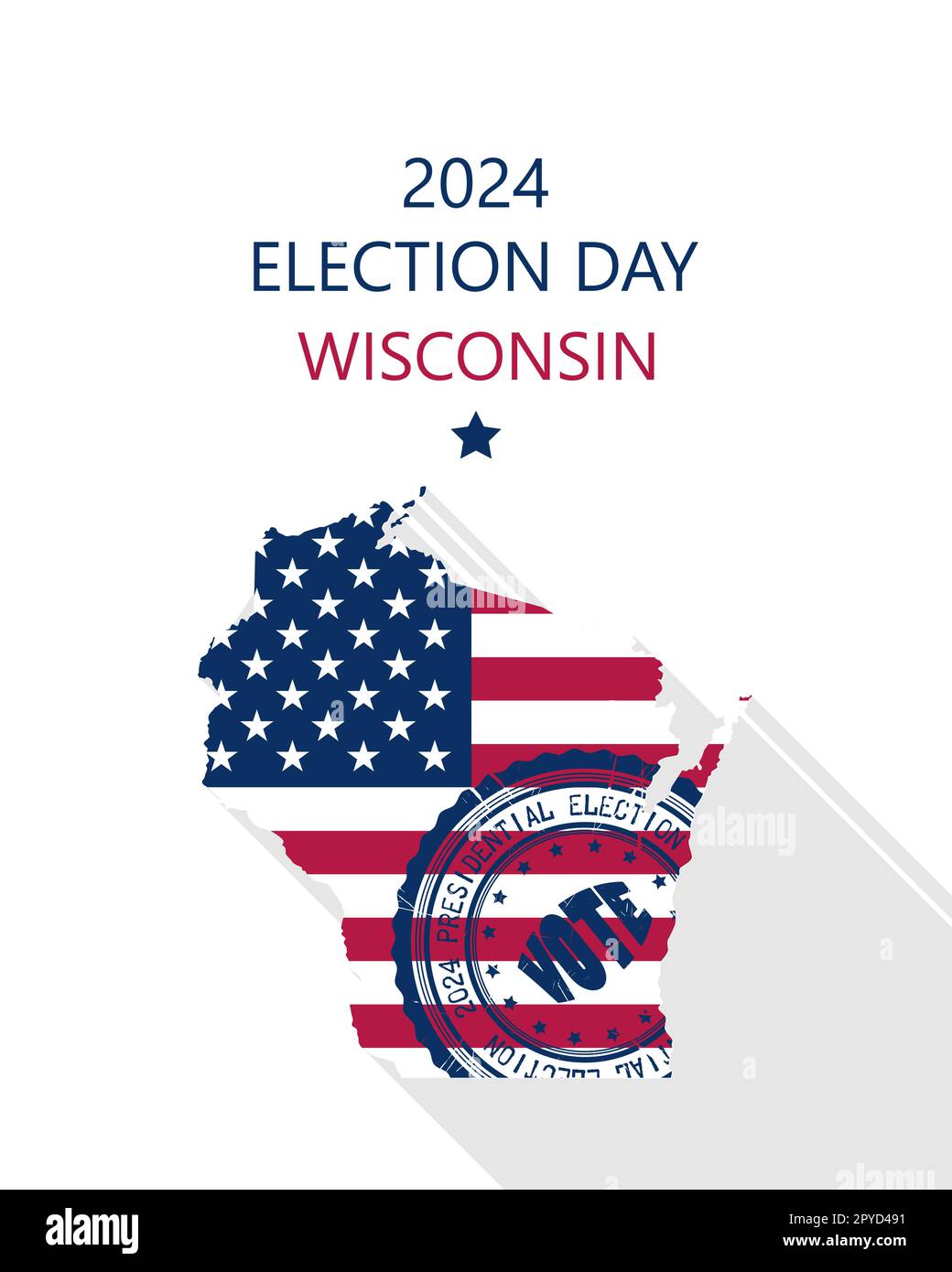 2024 United States of America Presidential Election Wisconsin vector