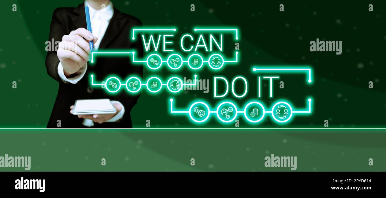Handwriting text We Can Do It. Internet Concept see yourself as powerful capable person Stock Photo