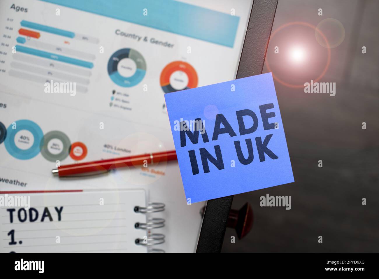 Sign displaying Made In Uk. Business approach Something manufactured in