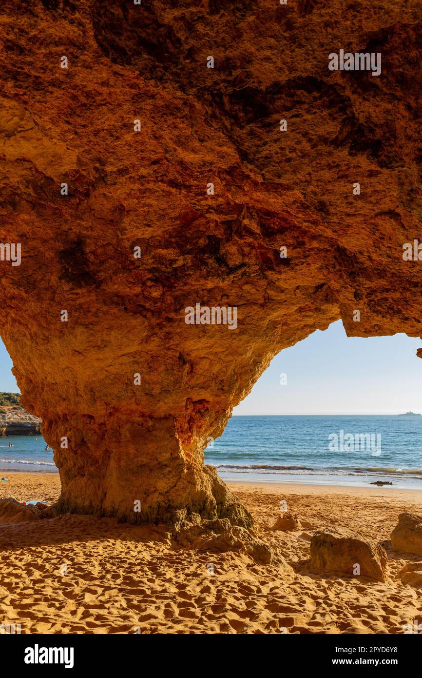 Pintadinho beach. Ferragudo Stock Photo