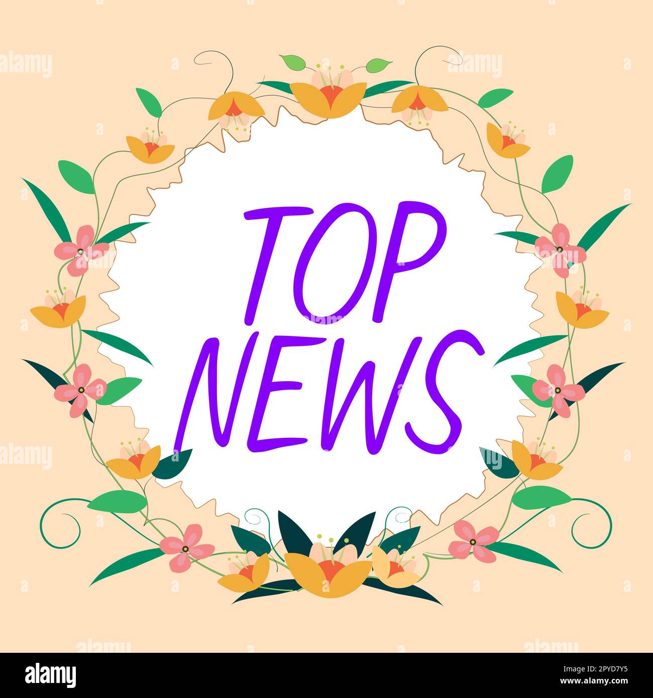 Sign displaying Top News. Business approach information that is being ...