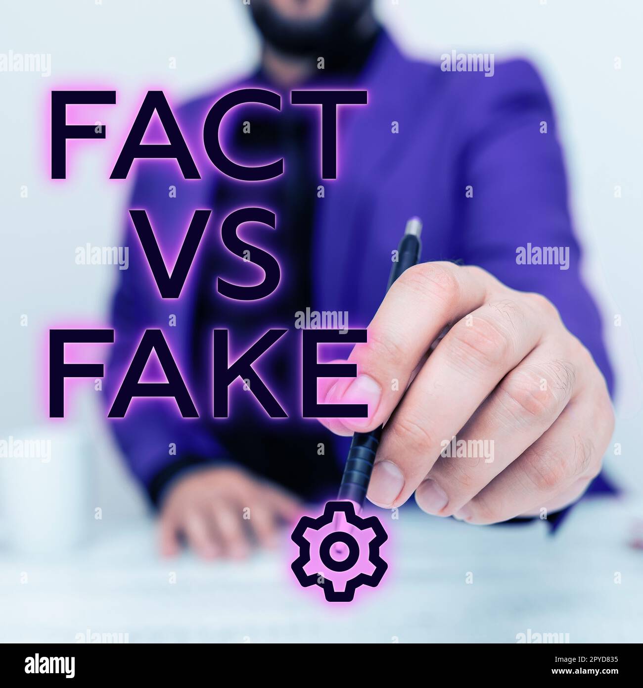 Conceptual display Fact Vs Fake. Word for Is it true or is false doubt