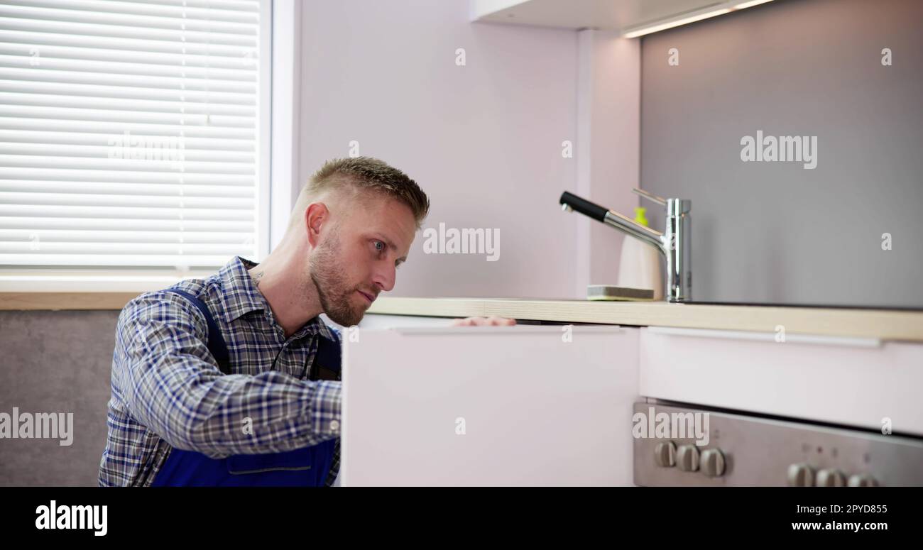 Home Kitchen Repair And Maintenance Stock Photo Alamy