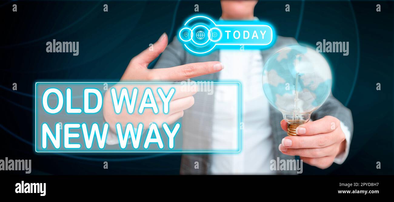 Old business way and new business way hi-res stock photography and ...