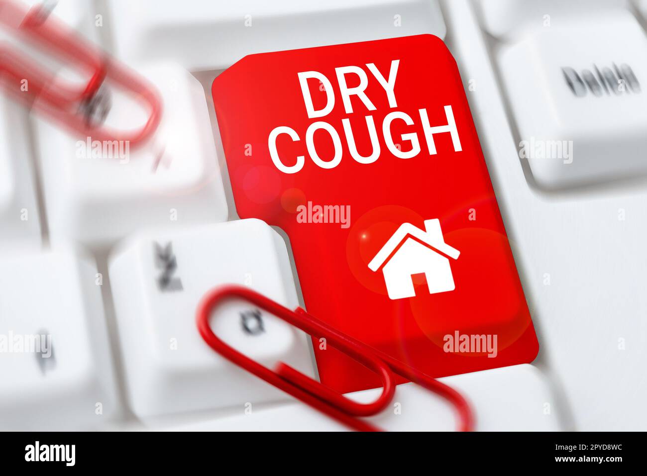 Handwriting text Dry Cough. Concept meaning cough that are not