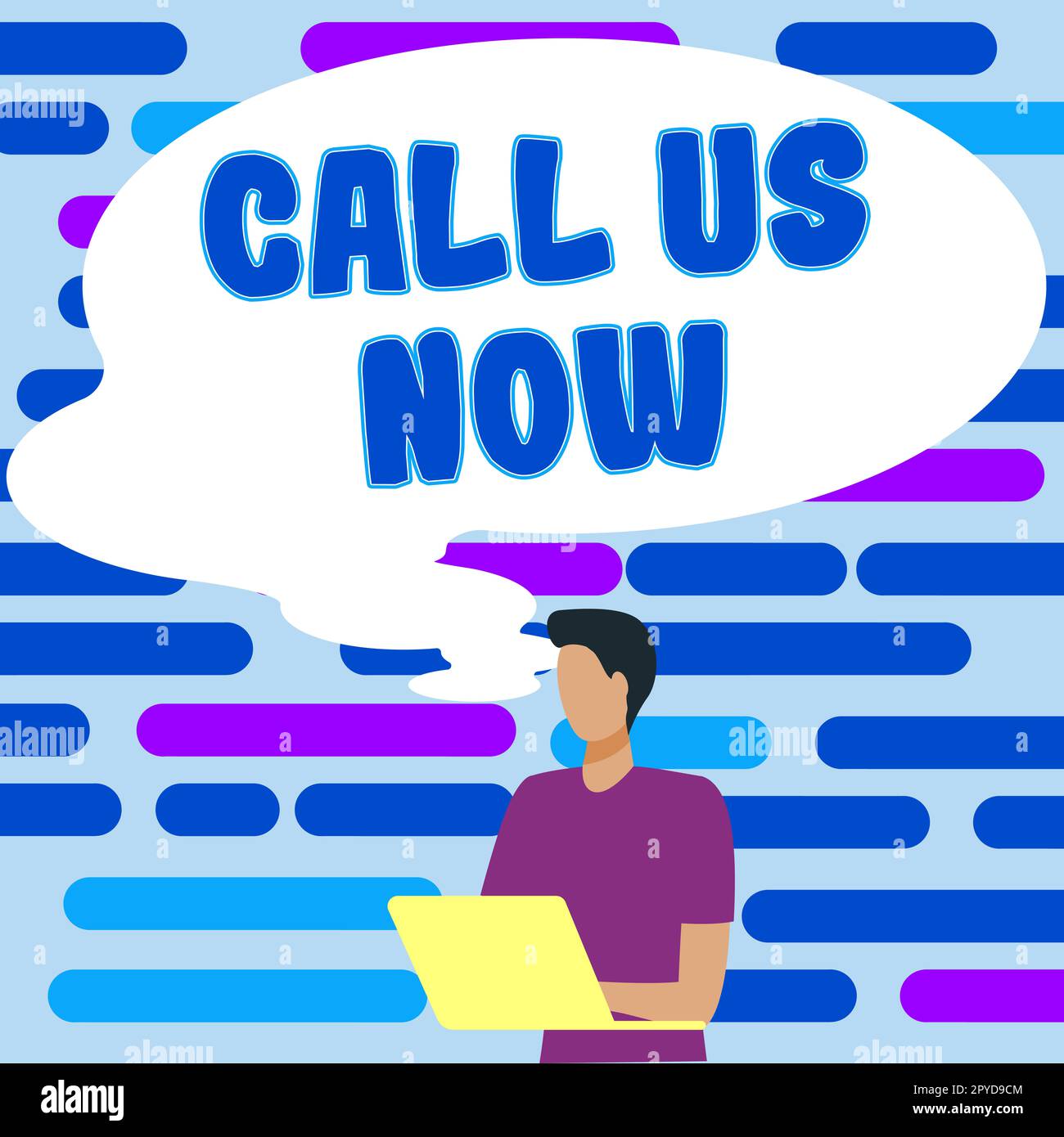 Conceptual display Call Us Now. Conceptual photo Communicate by telephone to contact help desk support assistance Stock Photo