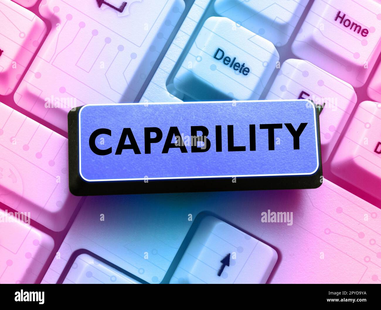Conceptual display Capability. Business idea the facility or potential for an indicated use or deployment Stock Photo