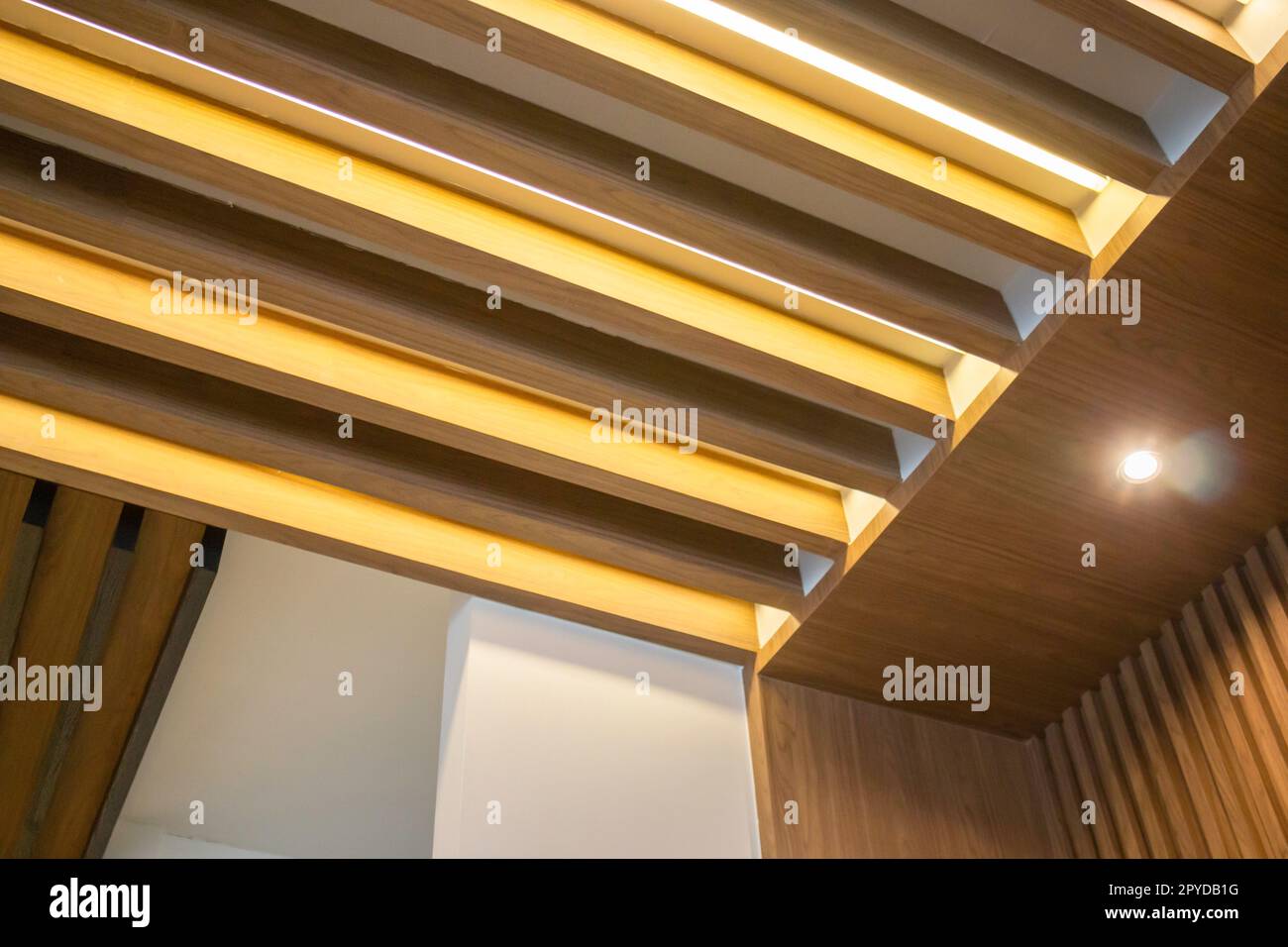 Lights on a ceiling in the building Stock Photo