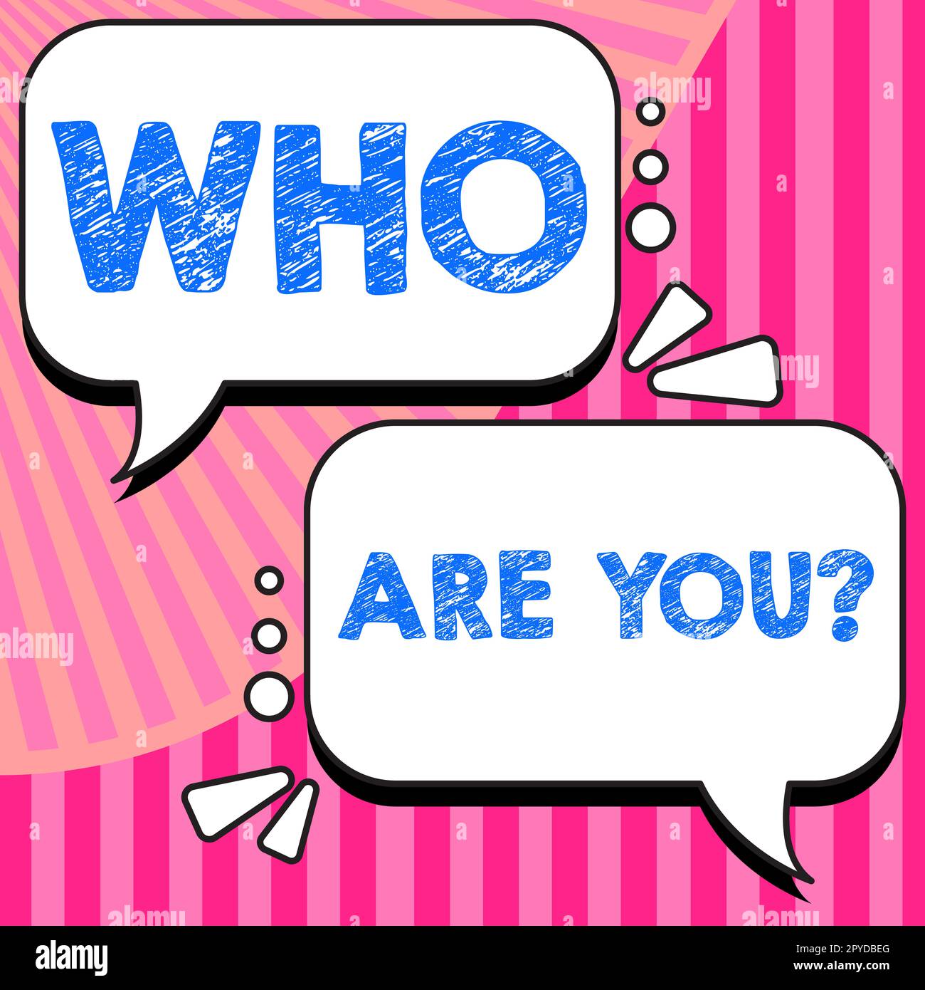 Text showing inspiration Who Are You. Concept meaning Identify yourself