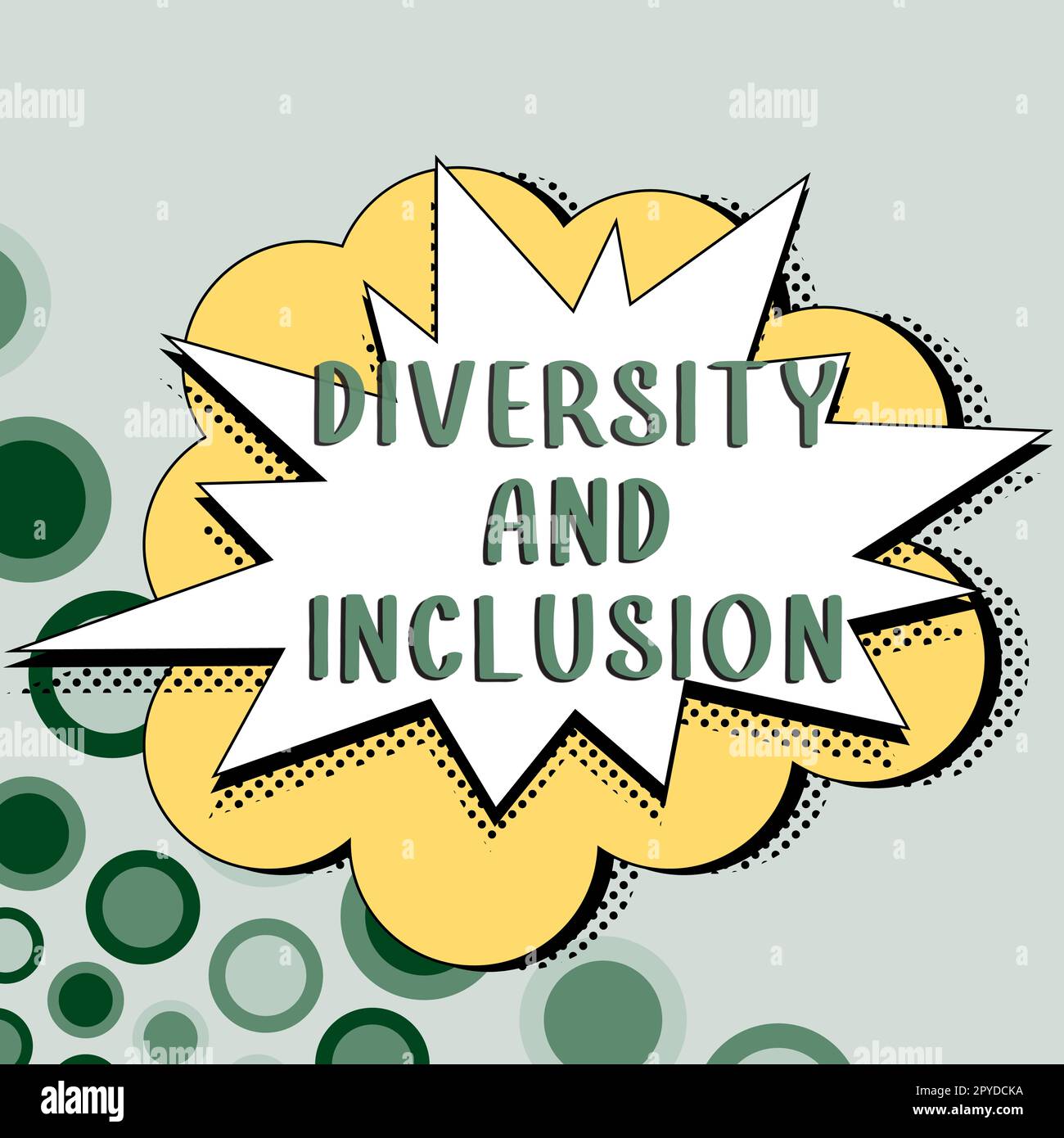 Conceptual caption Diversity And Inclusion. Business showcase range