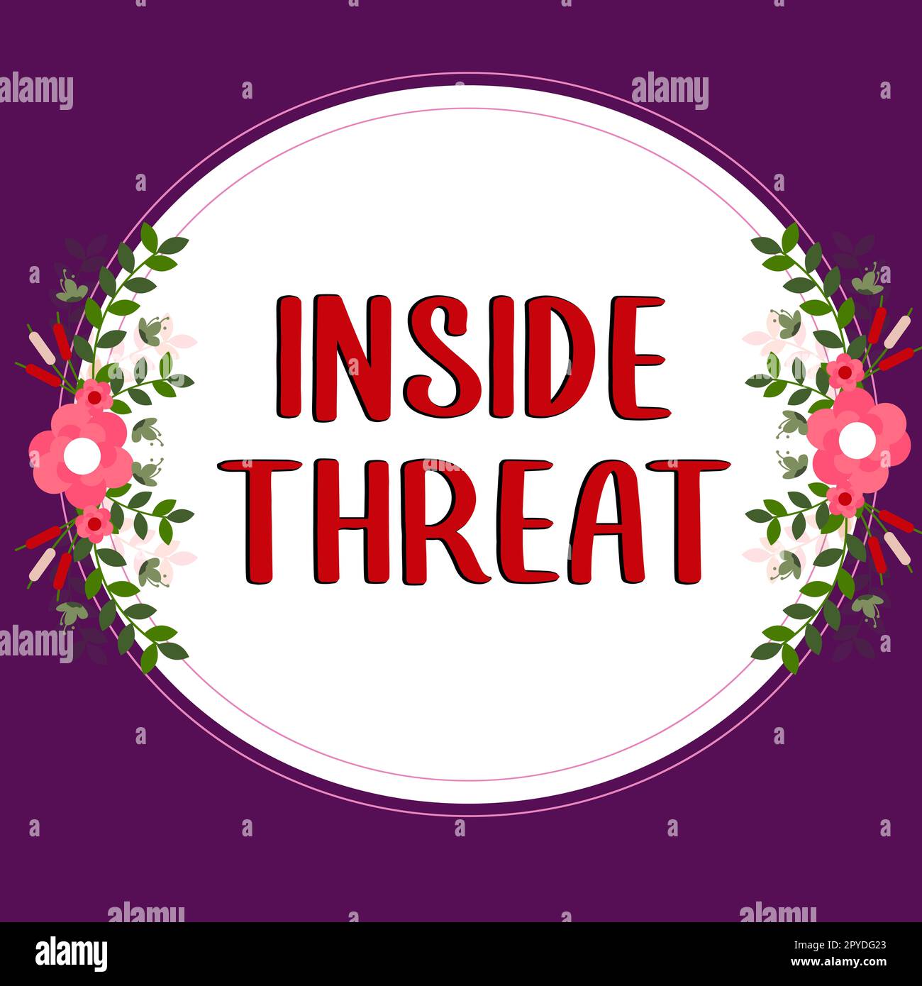 Conceptual display Inside Threat. Word for Information that only an insider would have Real information Stock Photo