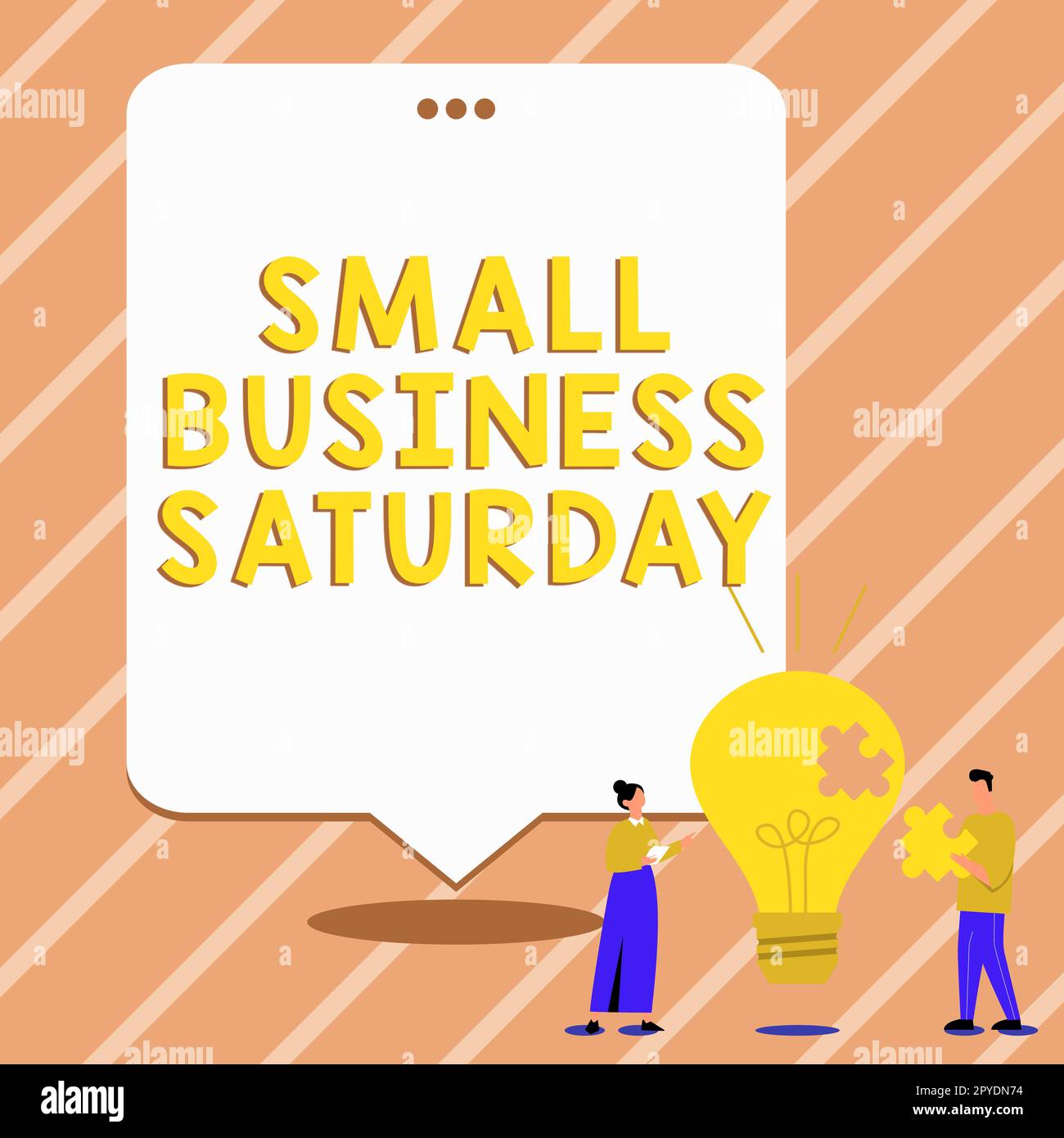 Sign displaying Small Business Saturday. Word Written on American shopping holiday held during the Saturday Stock Photo