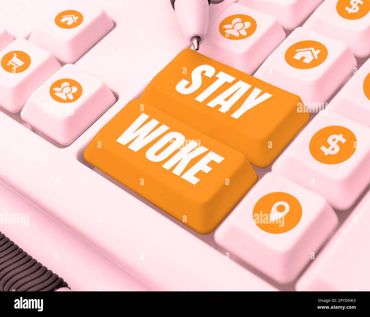 Stay Aware Writing displaying text Stay Woke. Concept meaning being aware of your ...