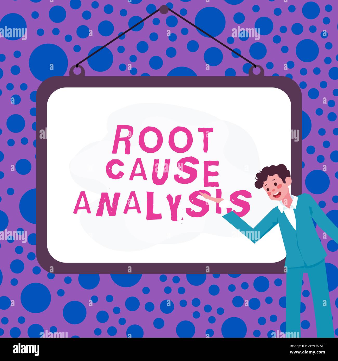 Sign displaying Root Cause Analysis. Word for Method of Problem Solving Identify Fault or Problem Stock Photo