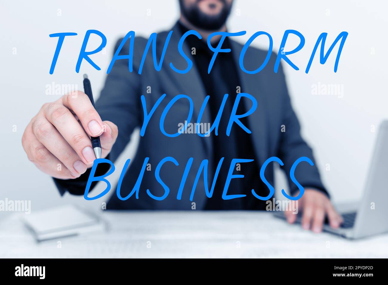 Conceptual caption Transform Your Business. Concept meaning Modify energy on innovation and sustainable growth Stock Photo