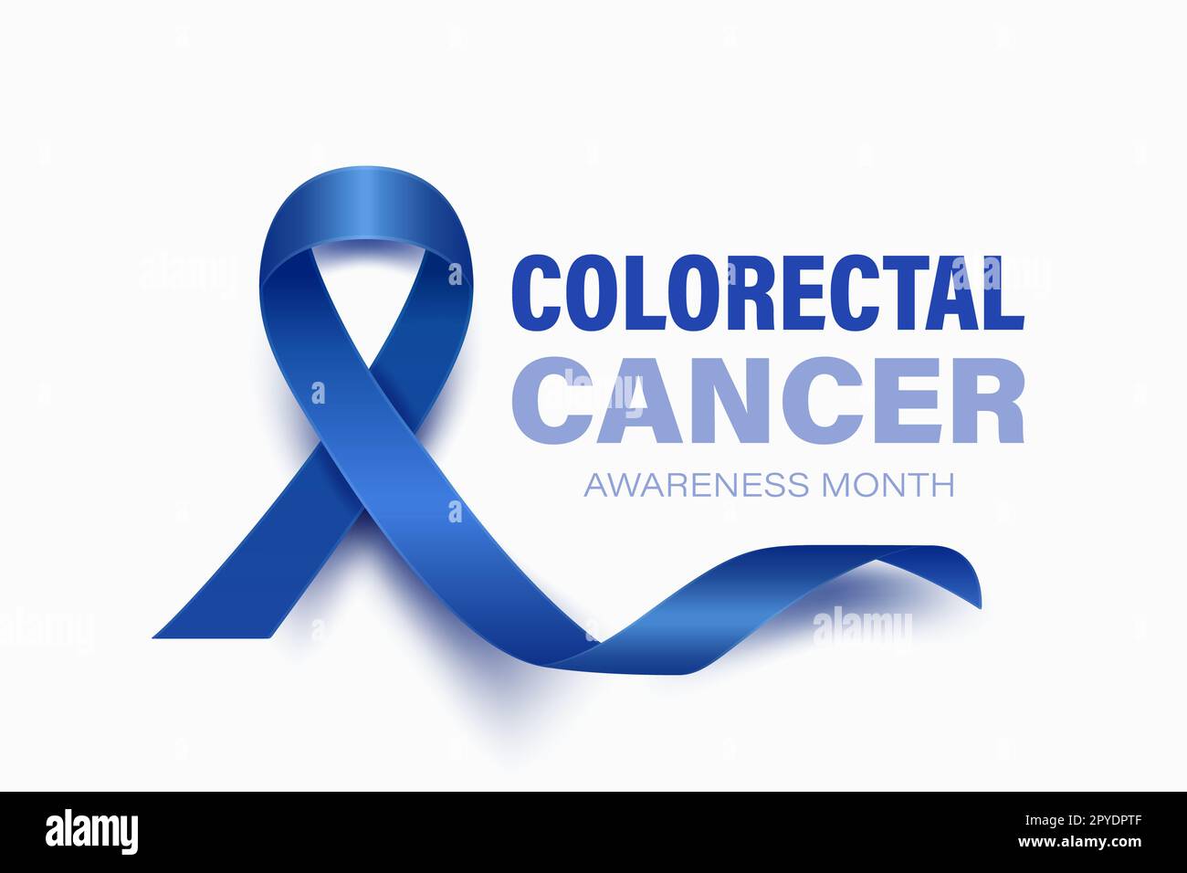 Blue ribbon for colon cancer awareness event Vector Image