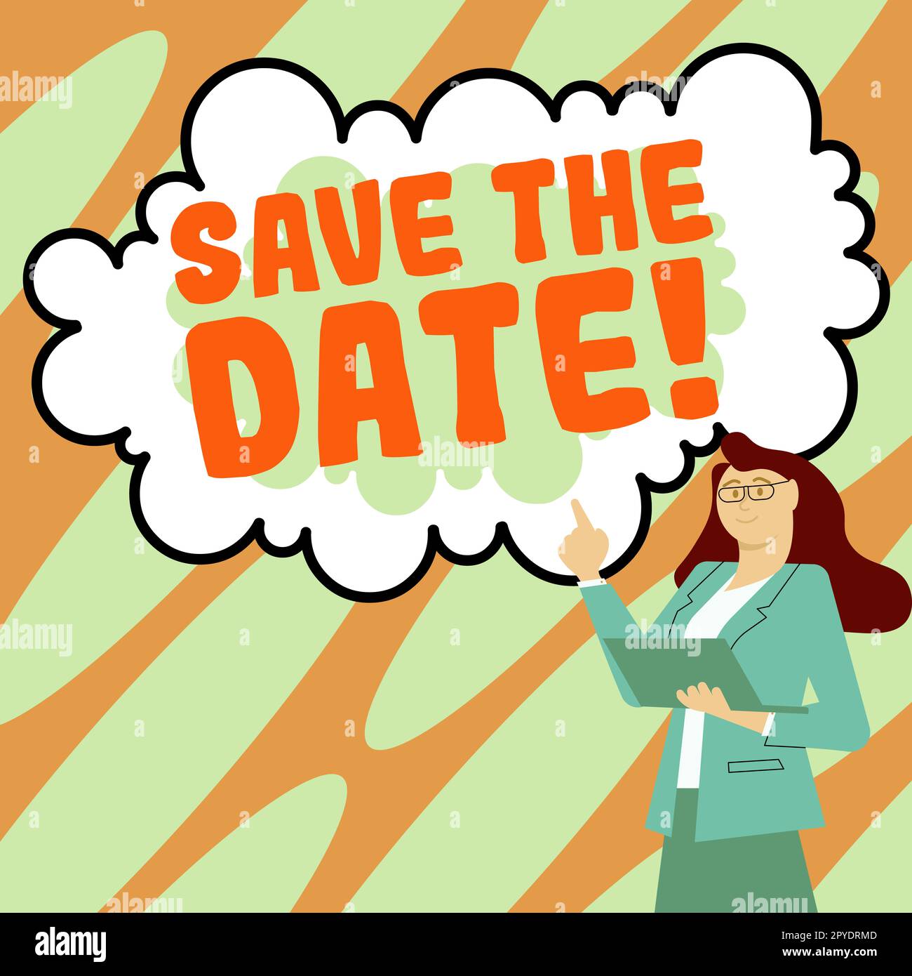 Sign displaying Save The Date. Word for Remembering the schedule Mark the calendar Invitation Stock Photo