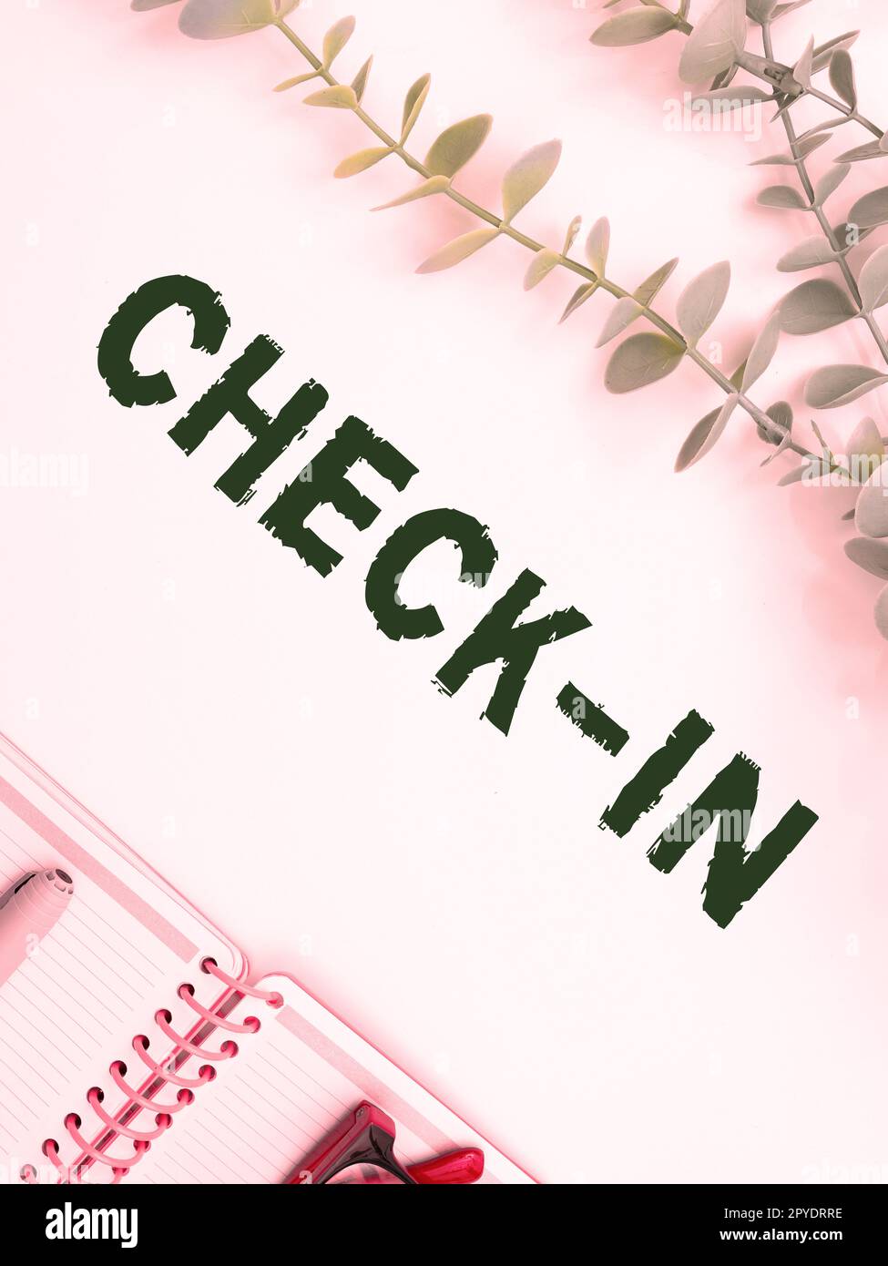 Conceptual caption Check In, Concept meaning Procedure by which an