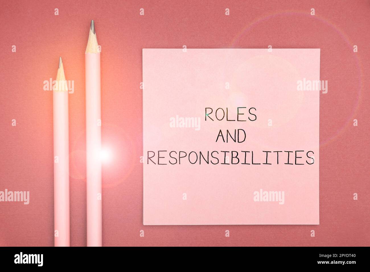 Conceptual caption Roles And Responsibilities, Concept meaning Business