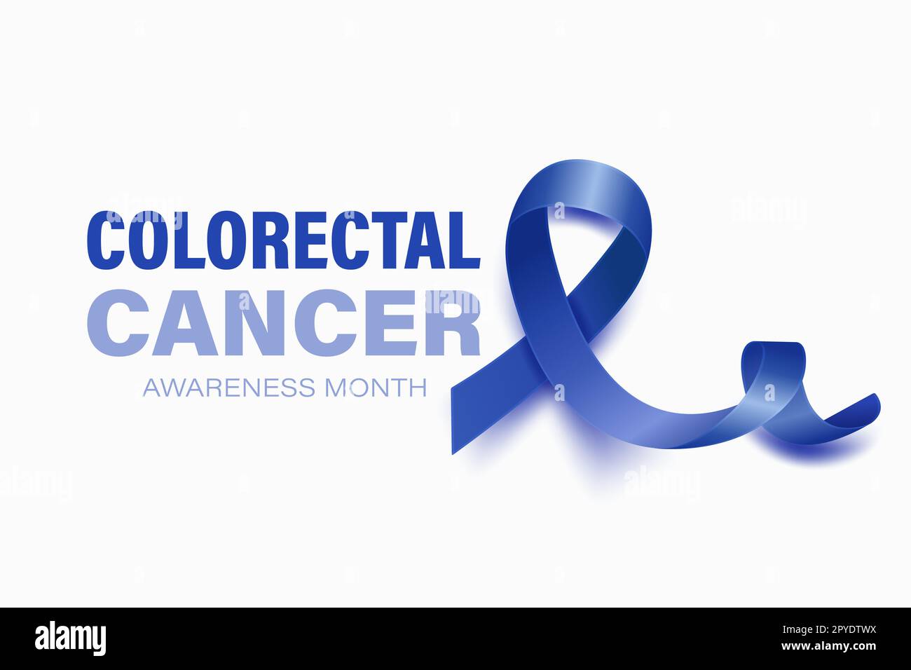 Colorectal Cancer Banner, Card, Placard with Vector 3d Realistic Dark