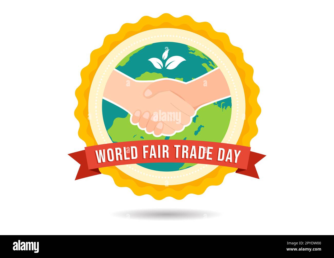 World Fair Trade Day Illustration with Scales Digitally, Climate