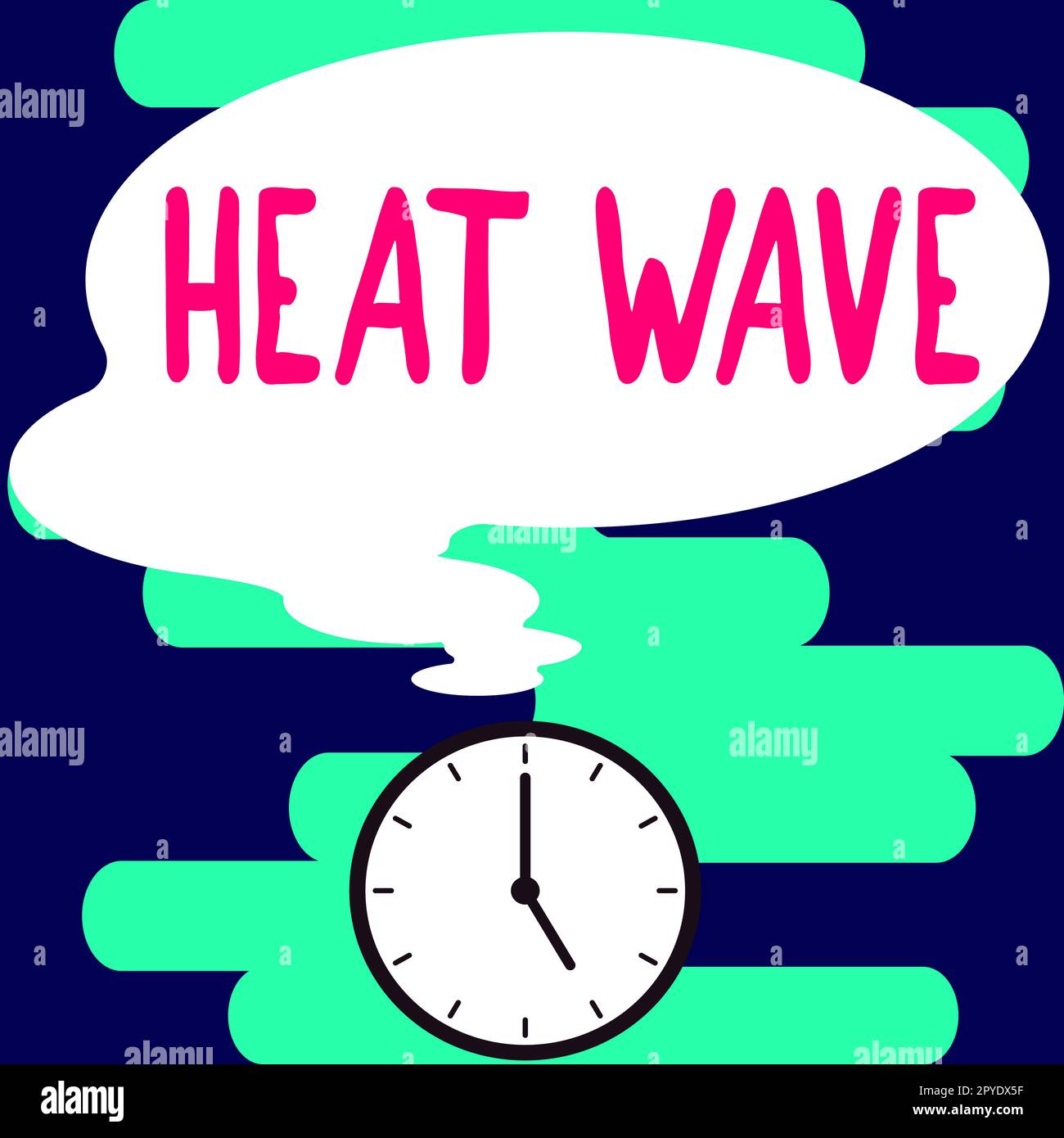 Hand writing sign Heat Wave. Internet Concept a prolonged period of abnormally hot weather Stock Photo