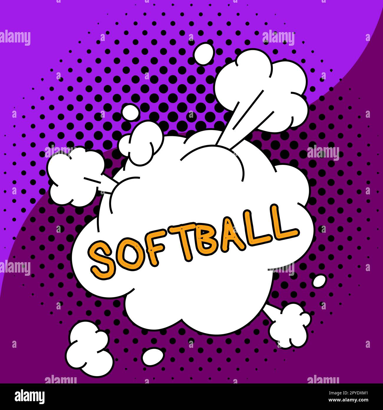 Text caption presenting Softball, Business overview a sport similar to