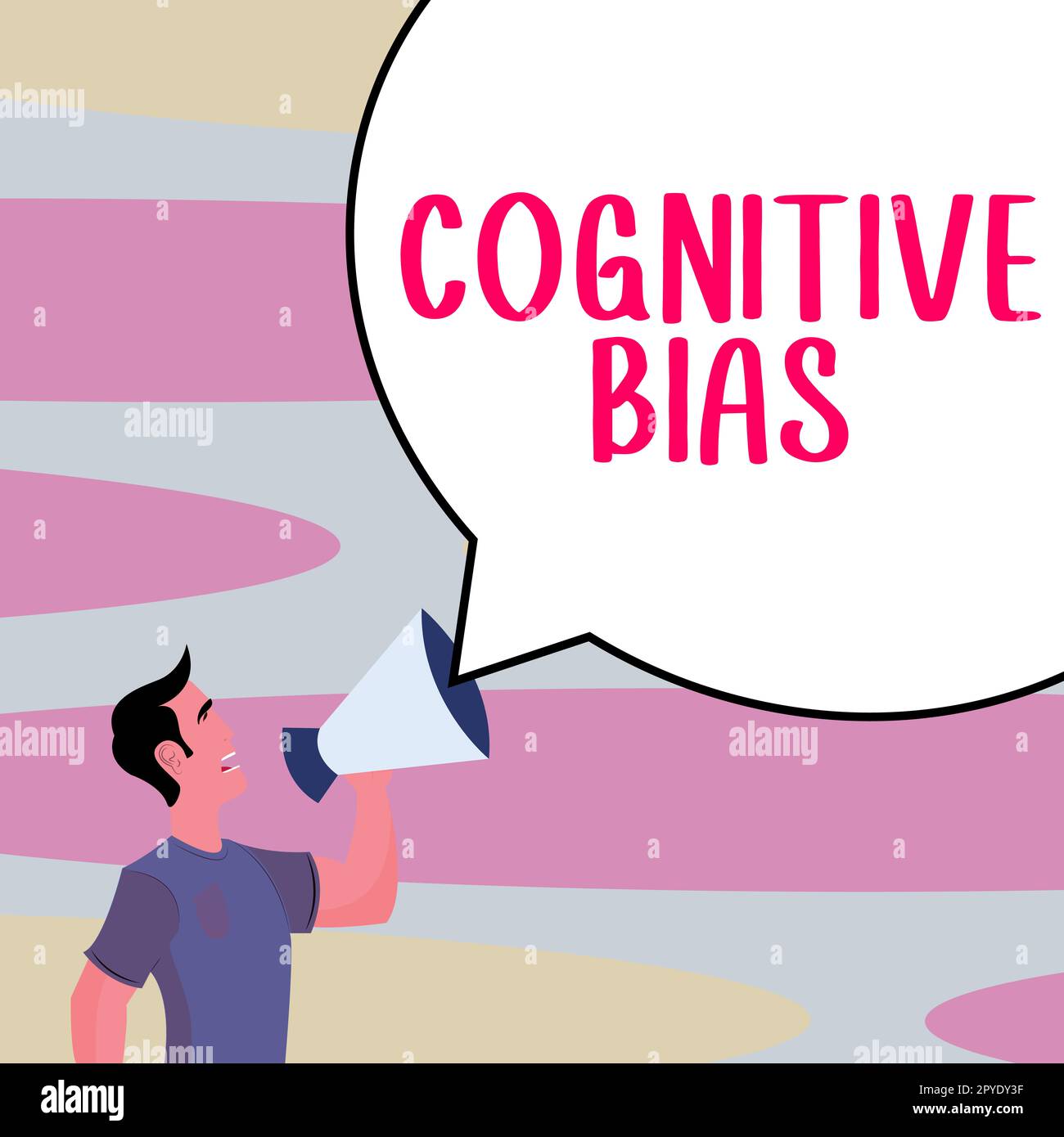 Conceptual display Cognitive Bias. Word for Psychological treatment for mental disorders Stock Photo