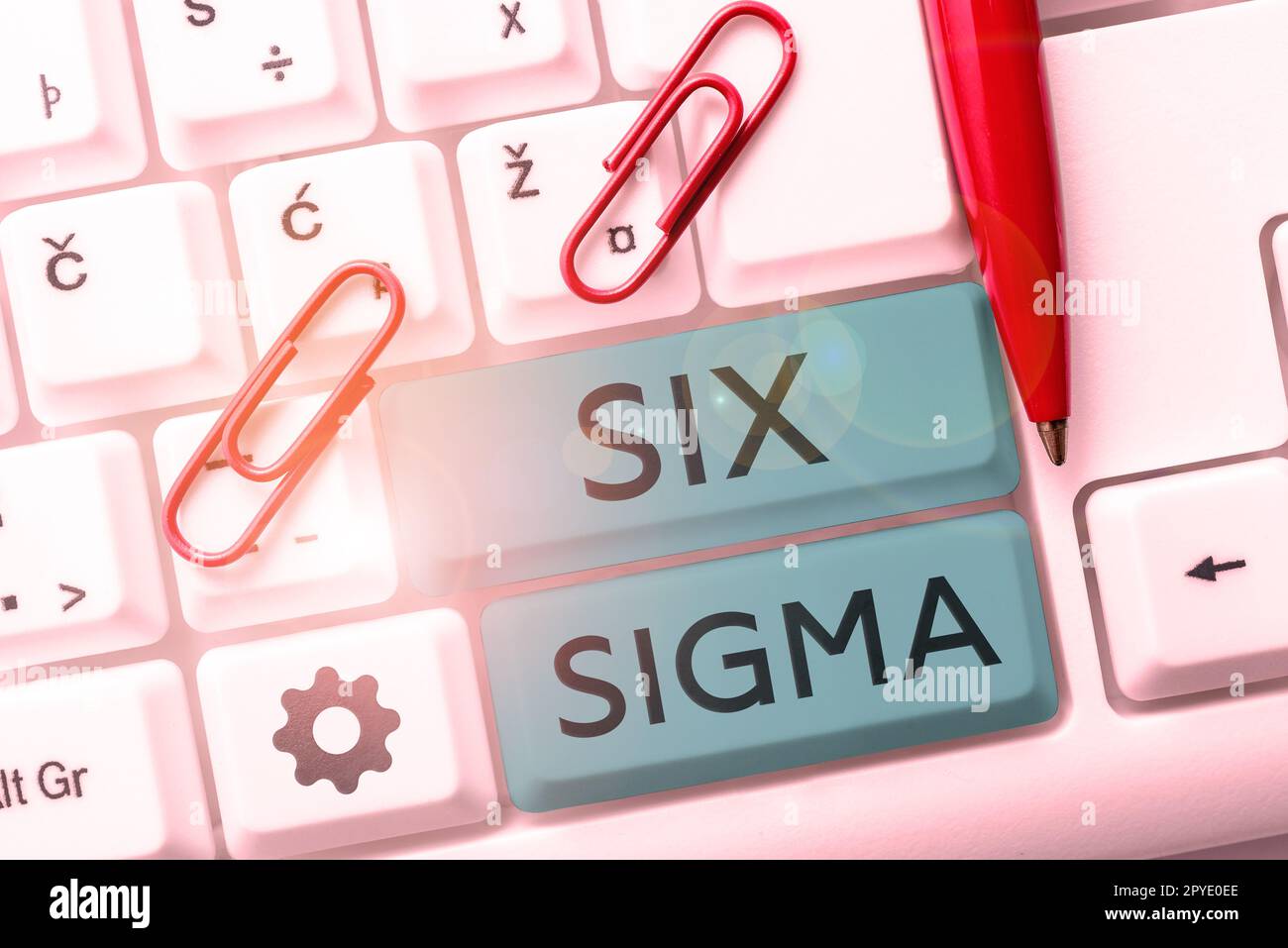Conceptual display Six Sigma. Business showcase management techniques to improve business processes Stock Photo