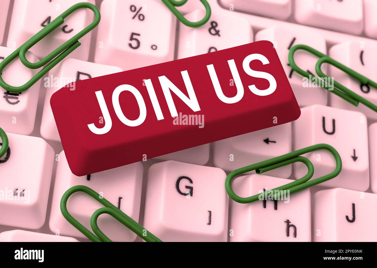 Text sign showing Join Us. Word for Register in community Team or blog ...