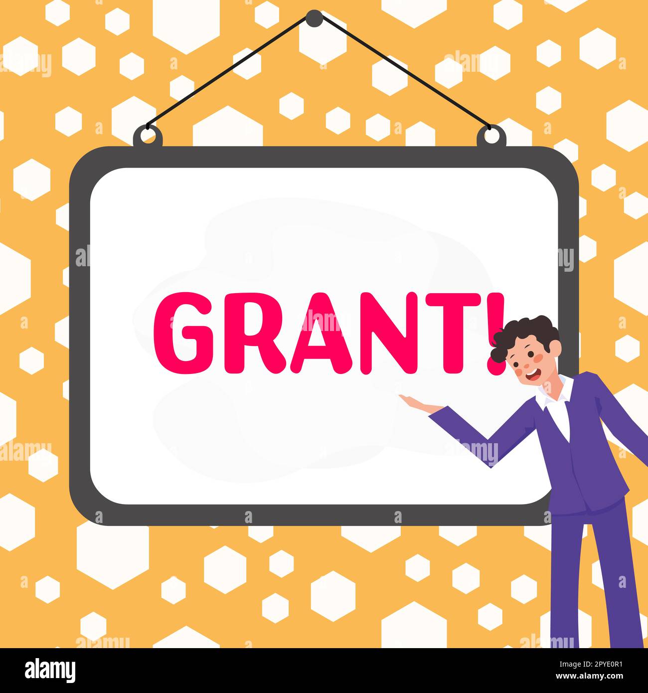 Sign displaying Grant. Internet Concept Money given by an 