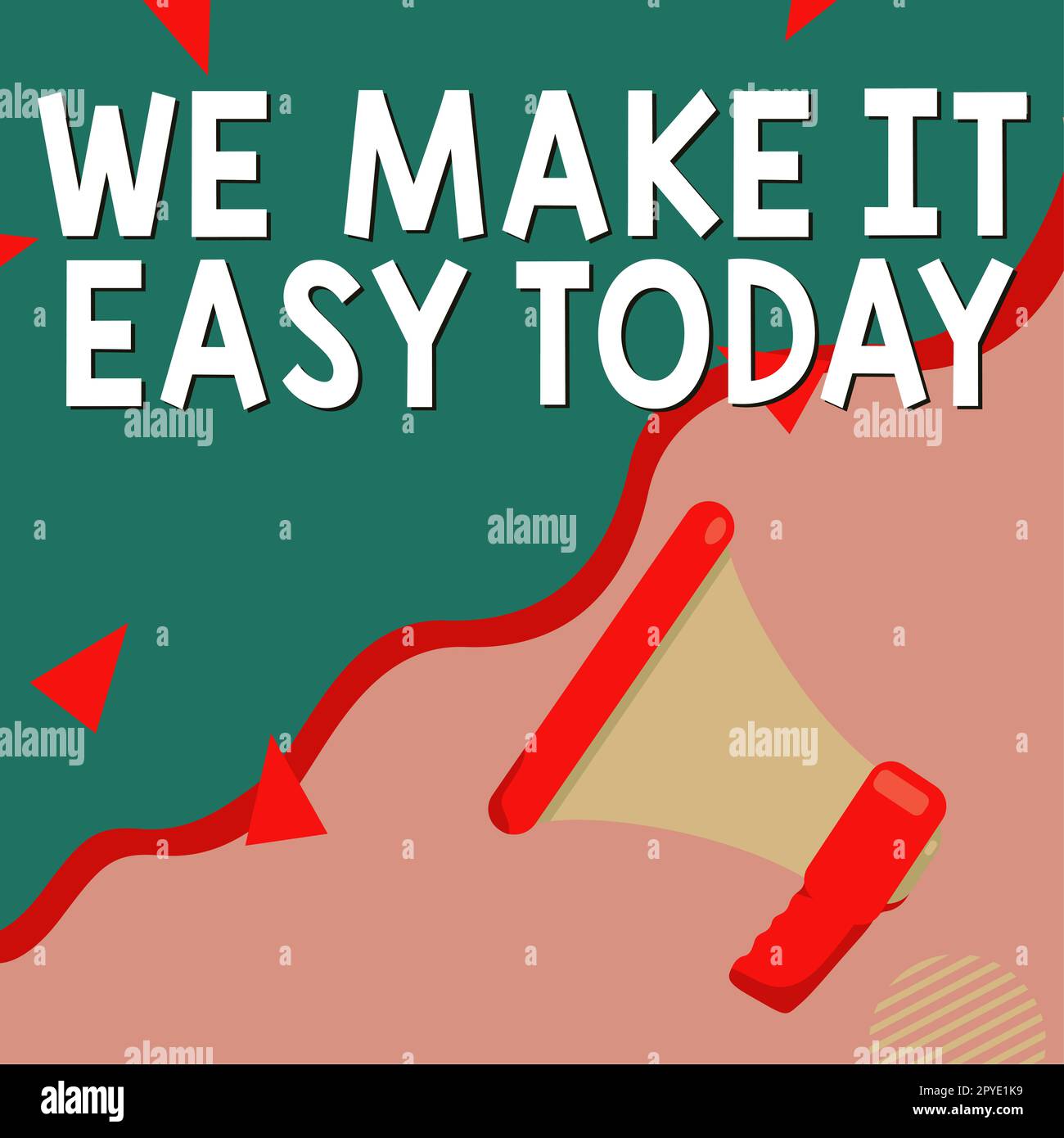 Hand writing sign We Make It Easy Today. Business overview Offering ...