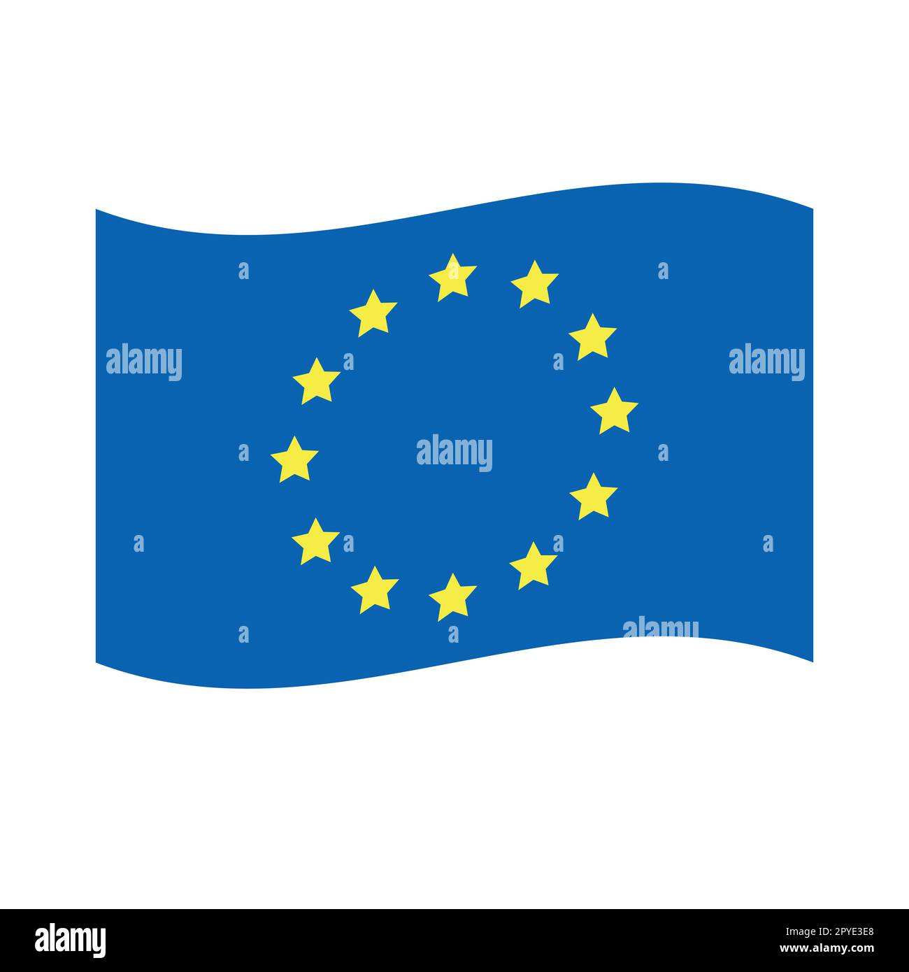 Vector flat European Union flag isolated on white background Stock ...
