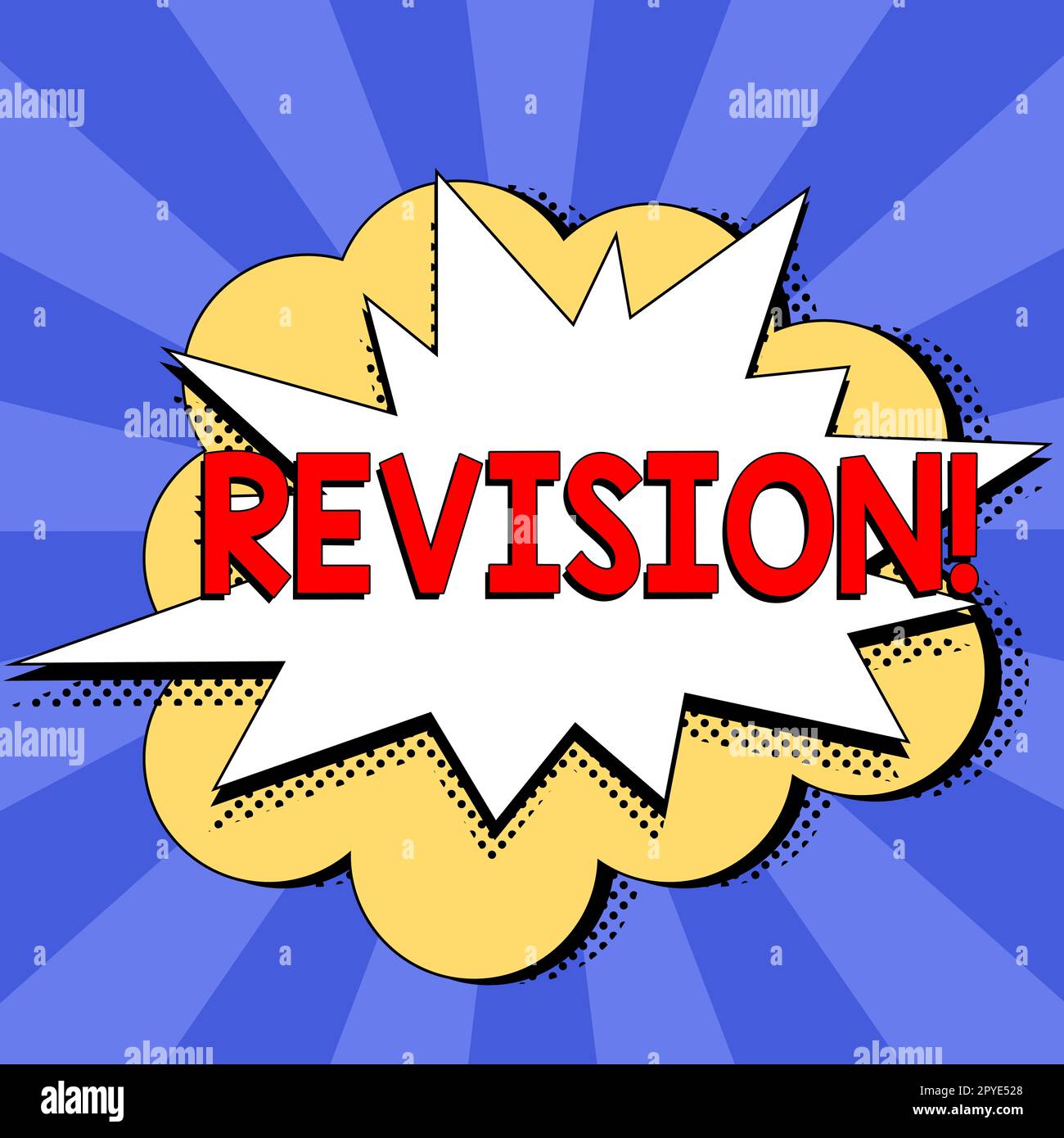 Sign displaying Revision. Word for action of revising over someone like auditing or accounting Stock Photo