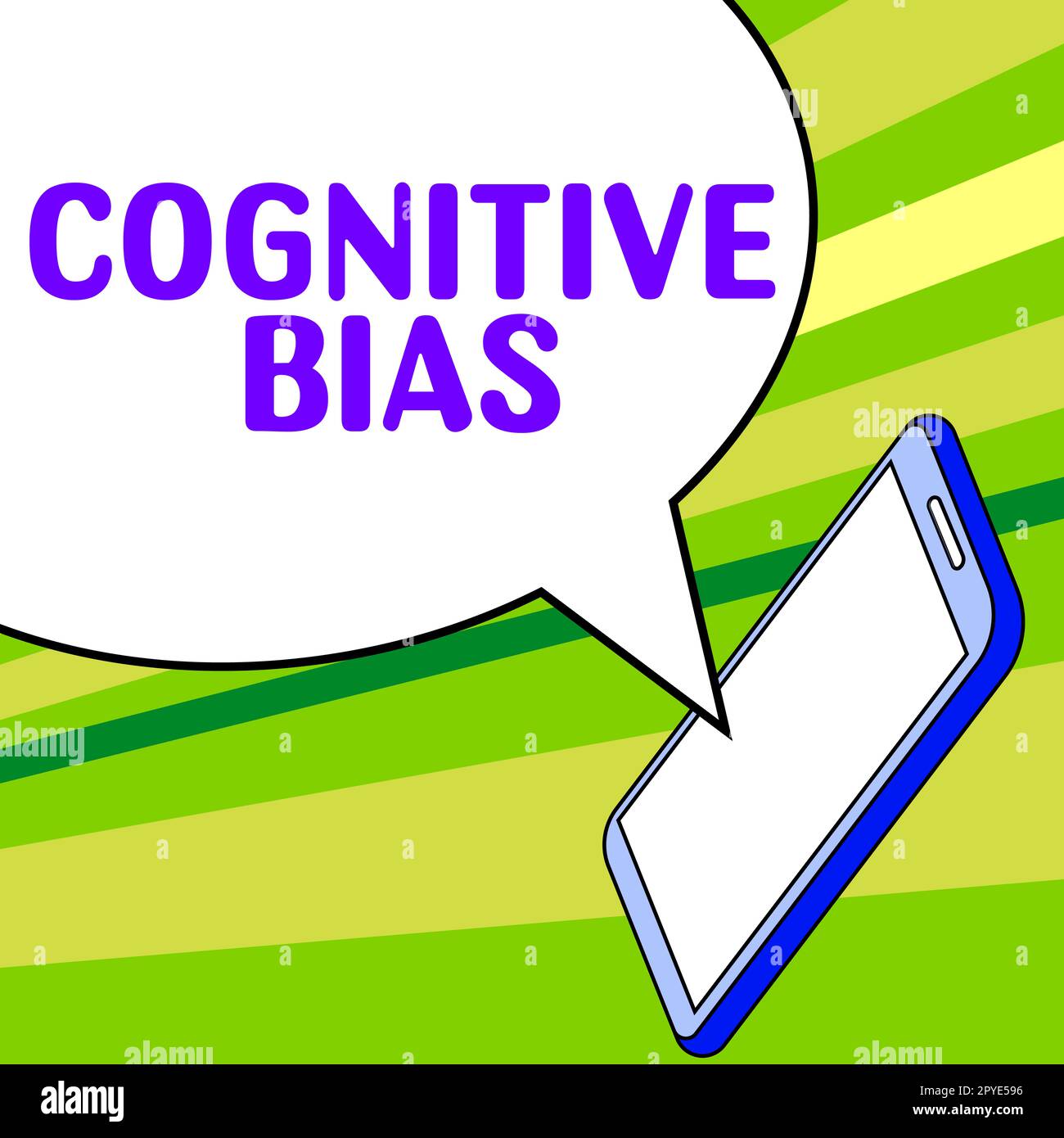 Handwriting text Cognitive Bias. Concept meaning Psychological treatment for mental disorders Stock Photo