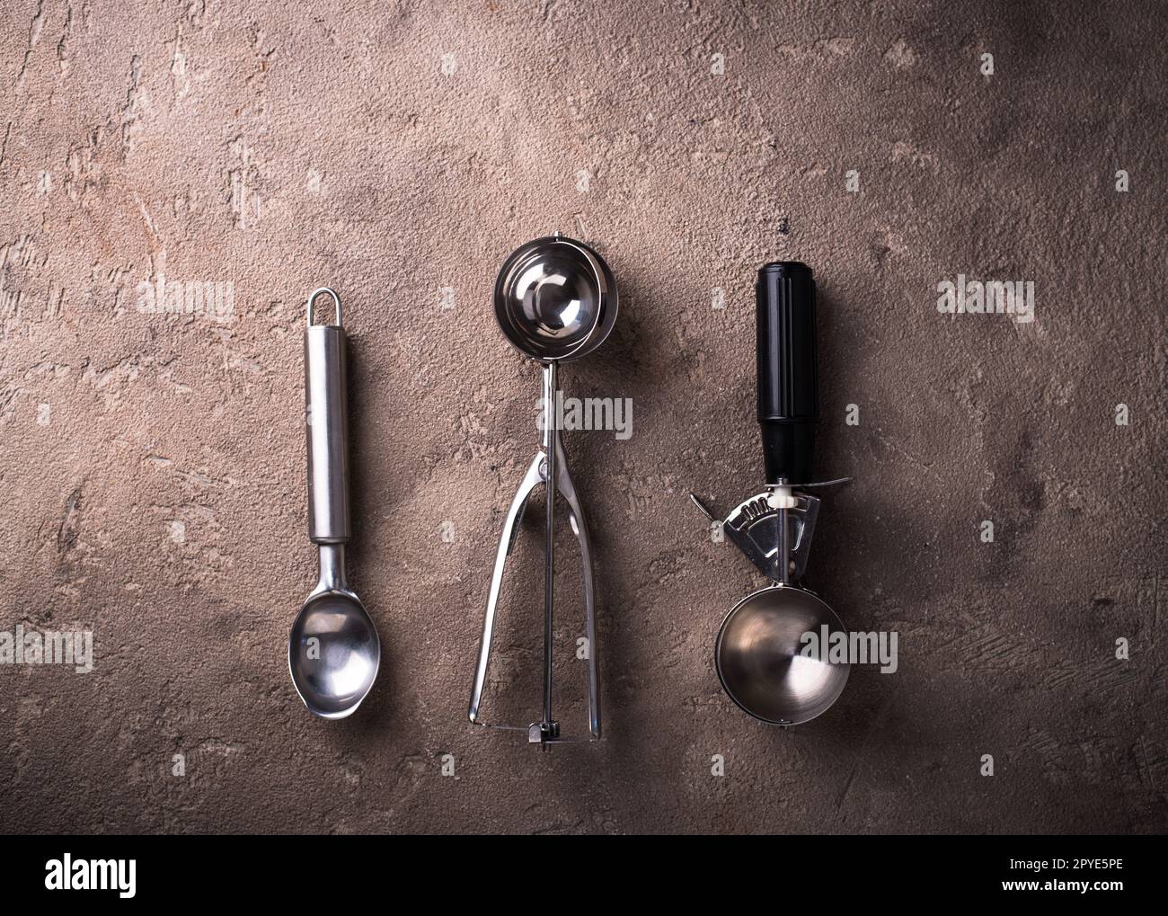 Different type of ice cream scoop Stock Photo Alamy