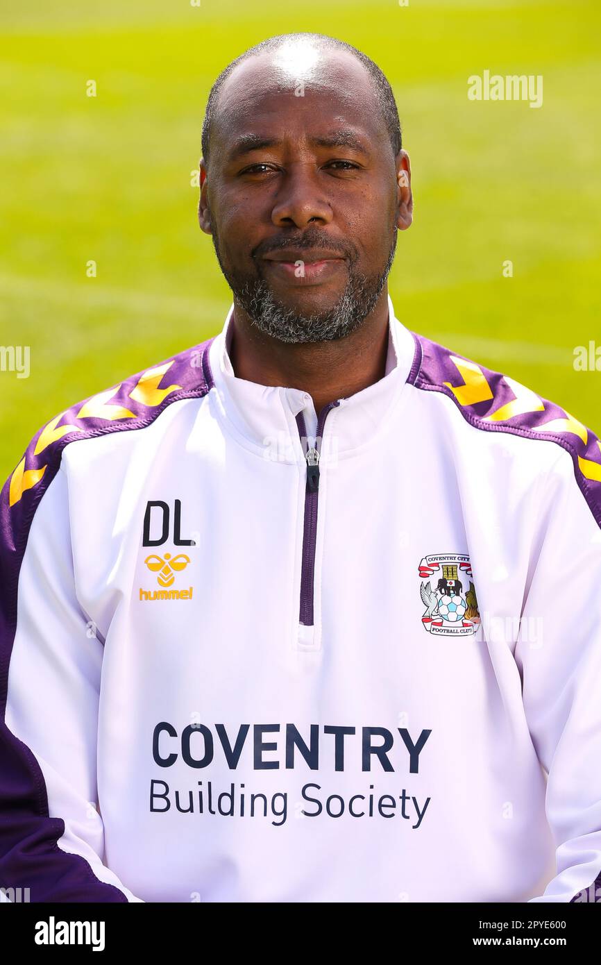 Coventry City's First-Team Coach Dennis Lawrence during a Coventry City photocall held at Ryton Training Ground, Coventry. Picture date: Wednesday May 3, 2022 Stock Photo - Alamy