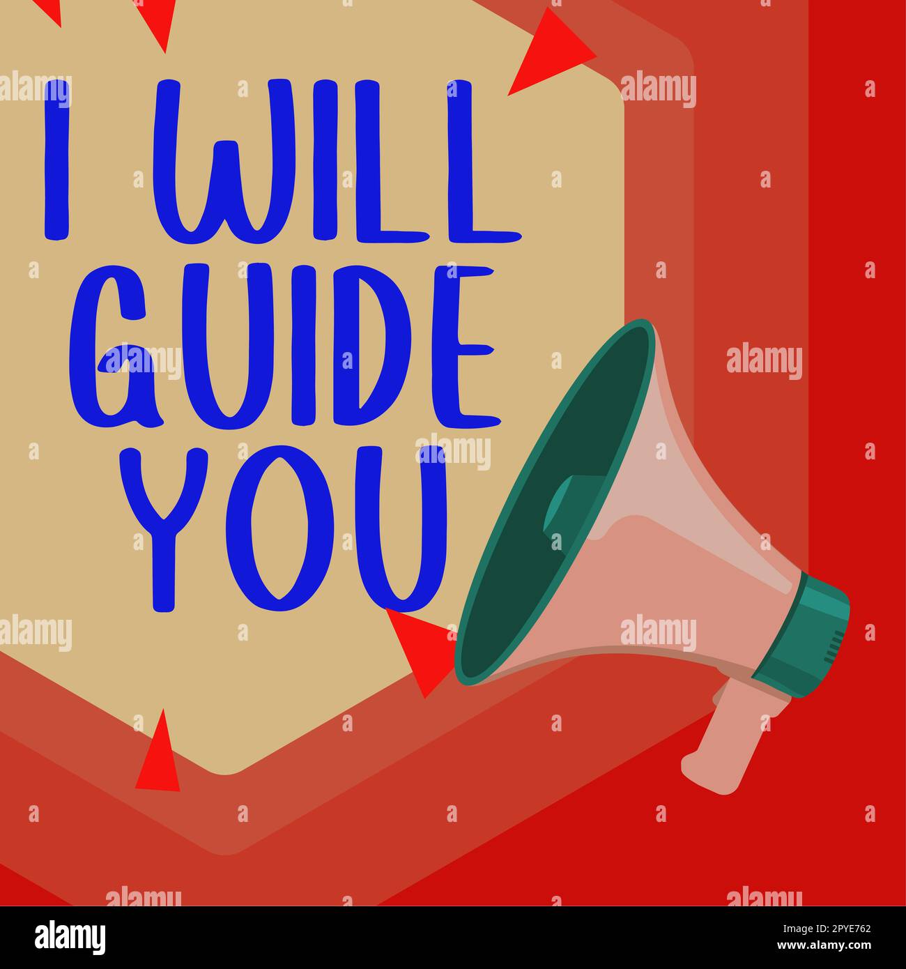 Guides You In Hand writing sign I Will Guide You. Word for Help showing a route ...