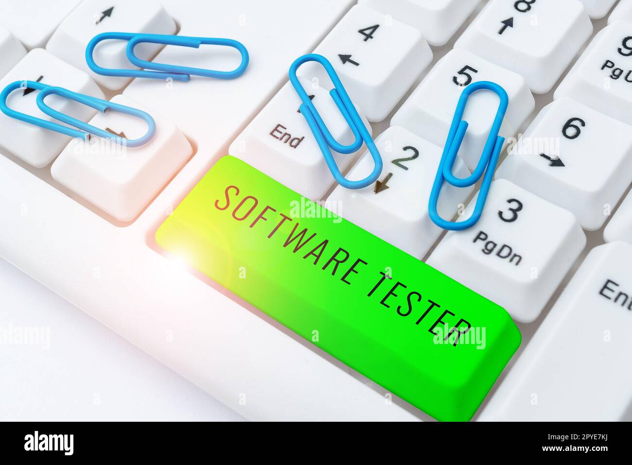 Text showing inspiration Software Tester. Word for implemented to protect software against malicious attack Stock Photo