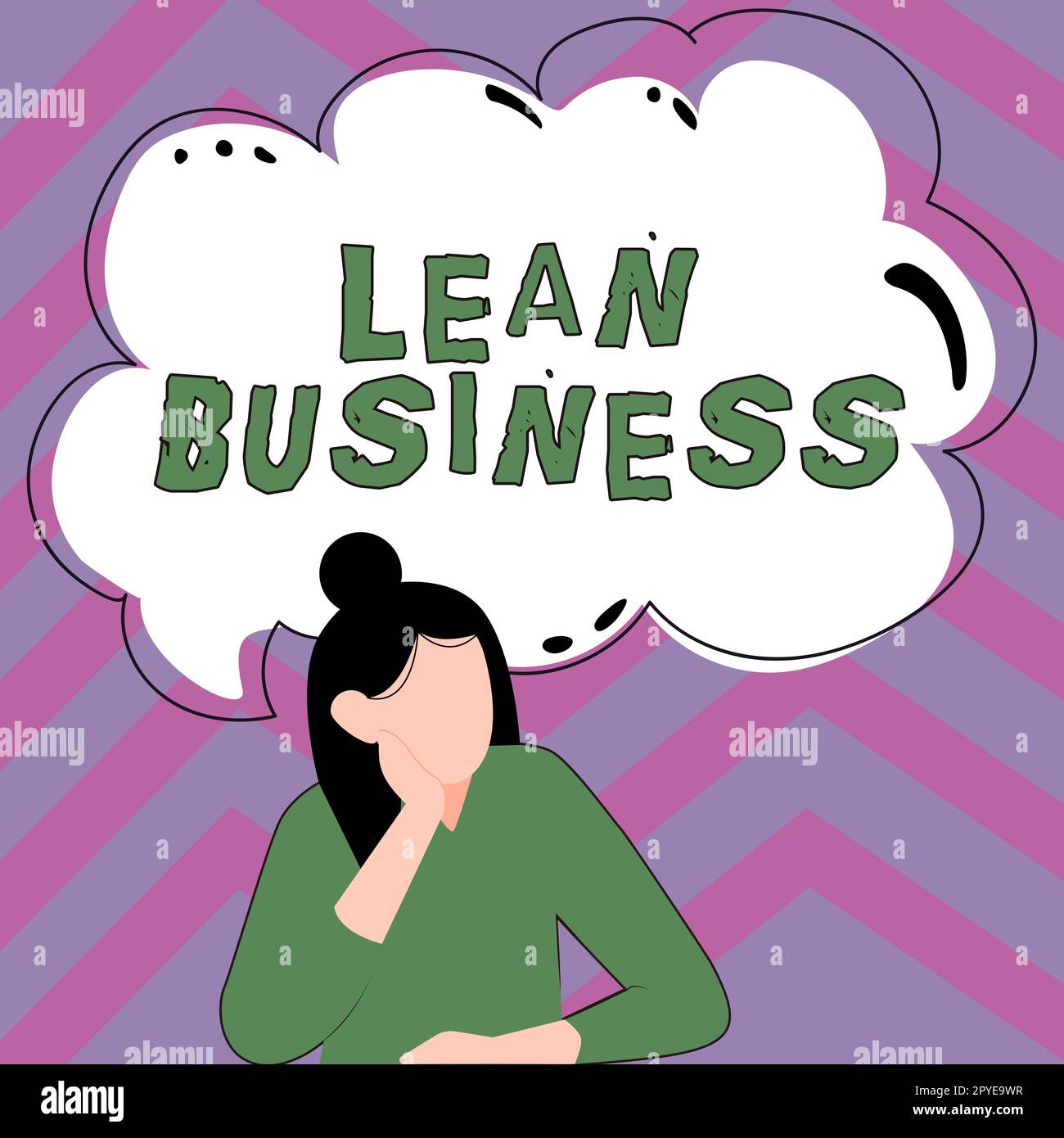 Conceptual caption Lean Business. Business overview improvement of waste minimization without sacrificing productivity Stock Photo