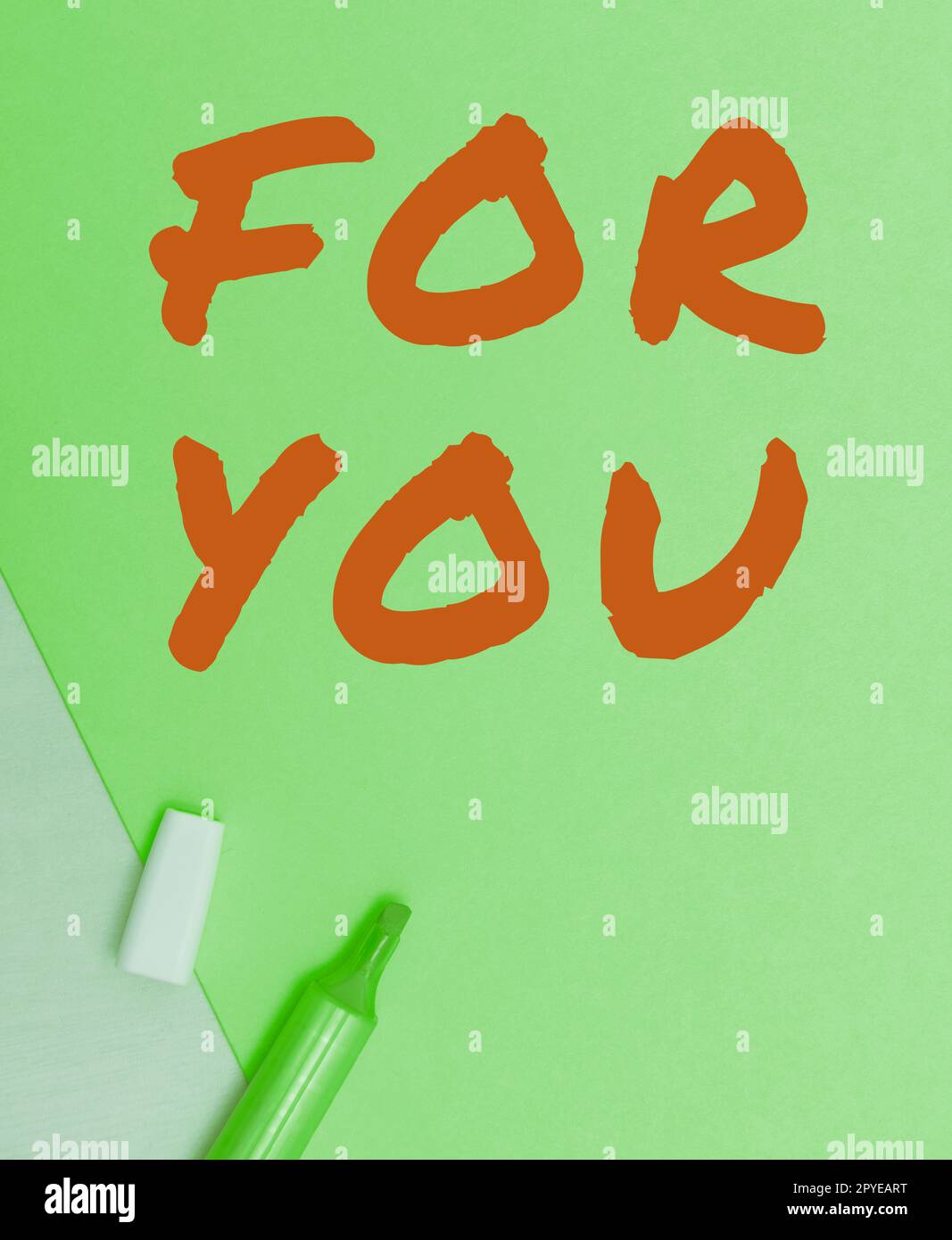 Sign displaying For You. Business concept Gift specially made special deliver Card greeting Thankfulness Stock Photo