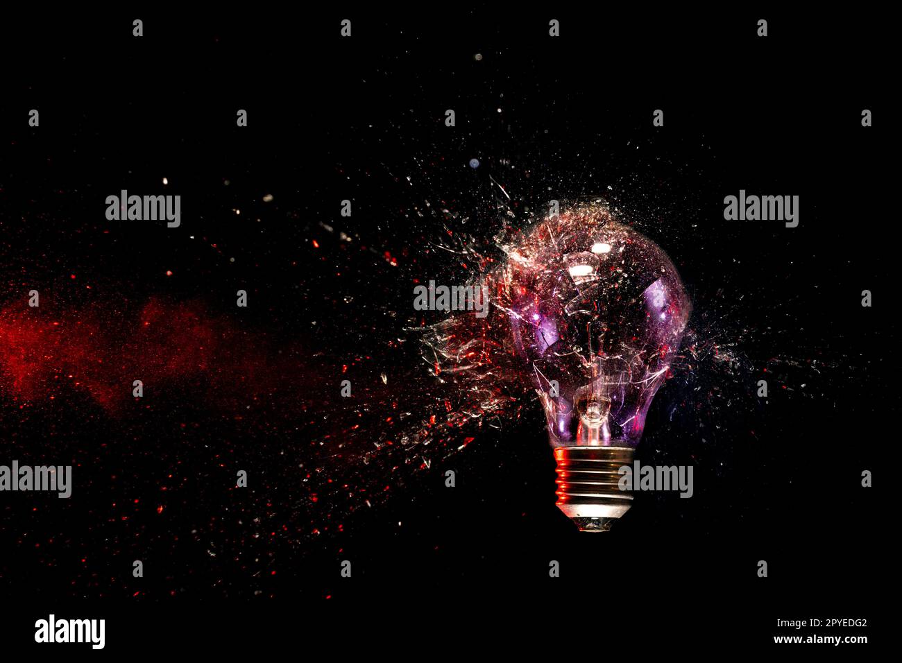 breakage of an electric filament bulb Stock Photo - Alamy